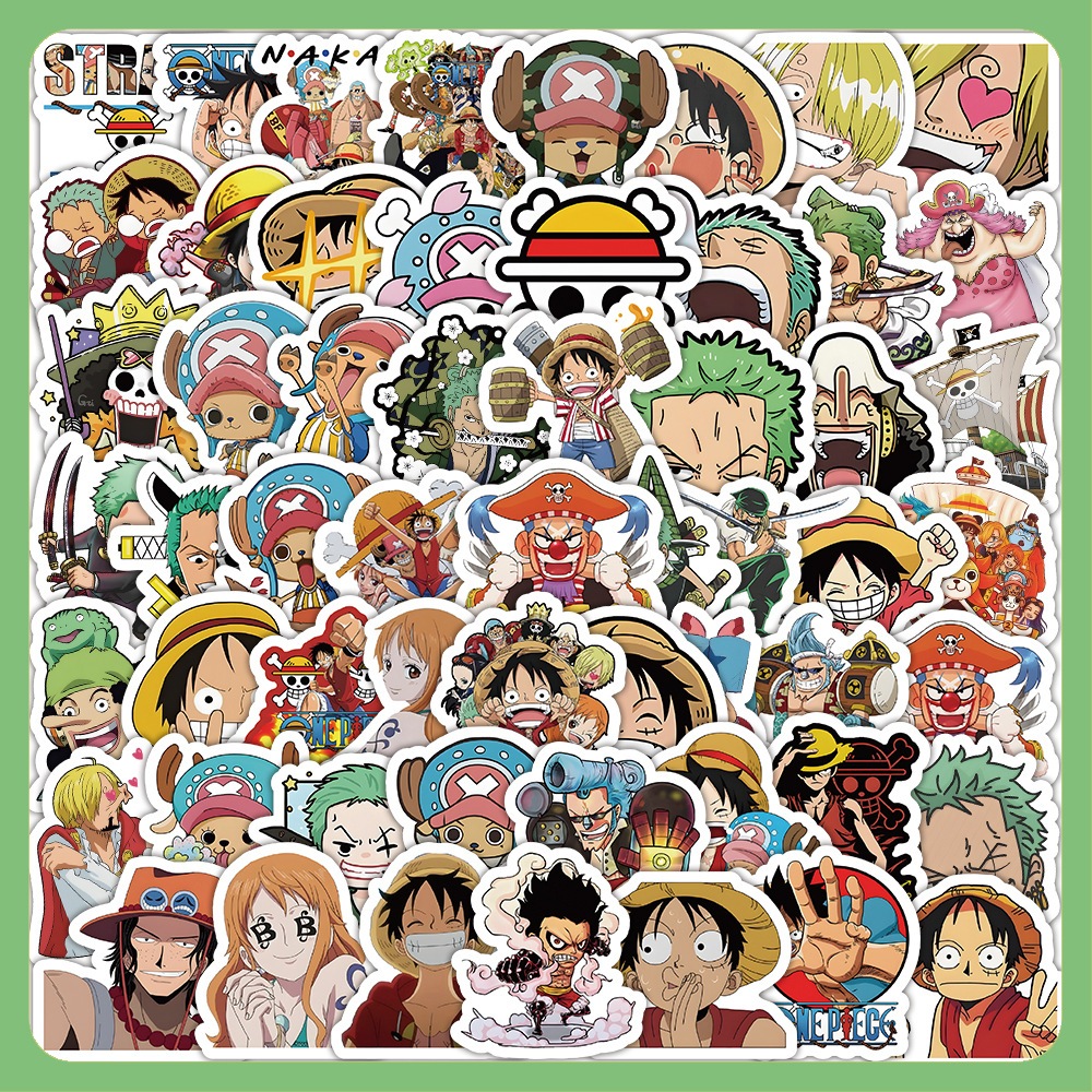Set 100 hình dán trang trí One Piece 2024 ( giao ngẫu nhiên)