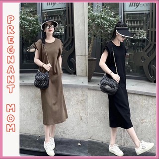Váy đầm bầu mùa hè v804 đầm bầu thiết kế dáng suông dài phong cách trẻ trung xinh xắn đầm bầu đẹp free size