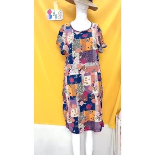 đầm sơmi họa tiết 1 lớp. S848