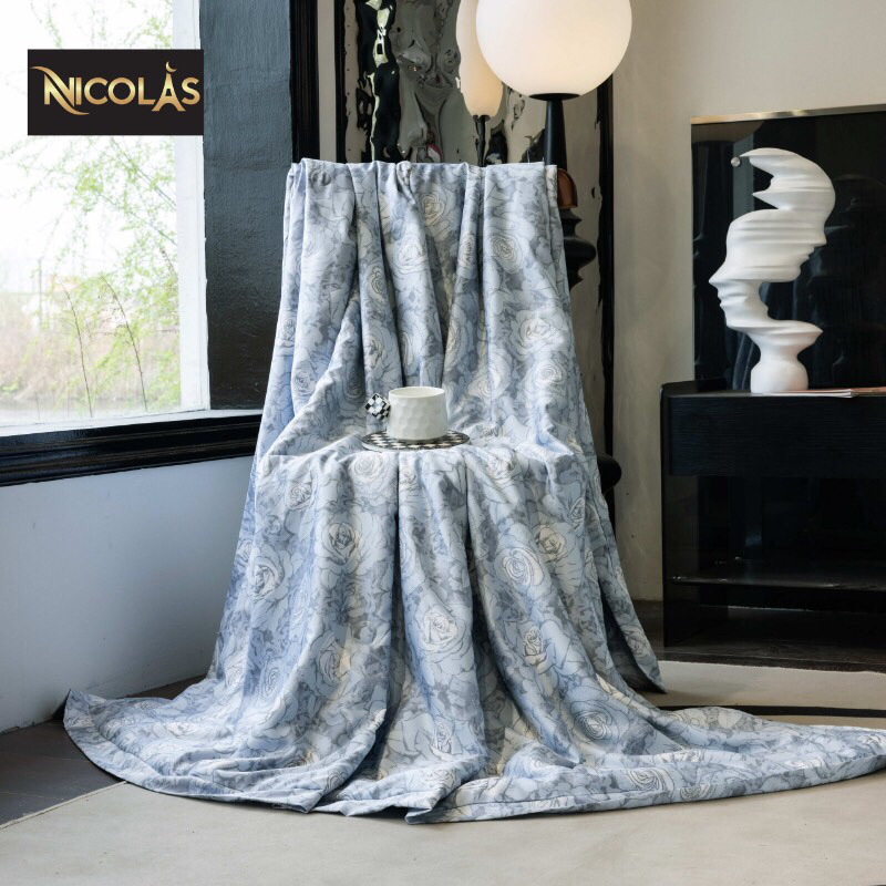 Chăn tencel Nicolas tuyết mùa hè gỗ sồi