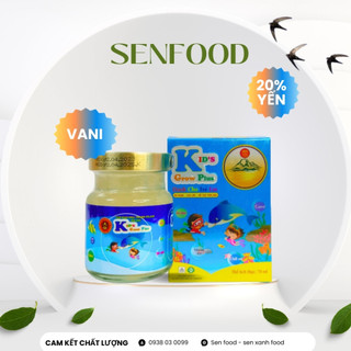 Yến sào hương vani cho bé 20% yến Kids Grow Plus lọ đơn 70ml