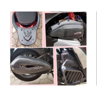 ốp  trang trí sh mode carbon 2013-2019 cacbon (4 món ốp bô, quạt gió,bầu gió,tay xách)