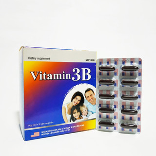 Vitamin 3B - Bổ Sung Các Vitamin Nhóm B - Kích Thích Ăn, Giảm Đau Dây Thần Kinh - Hộp 100 Viên