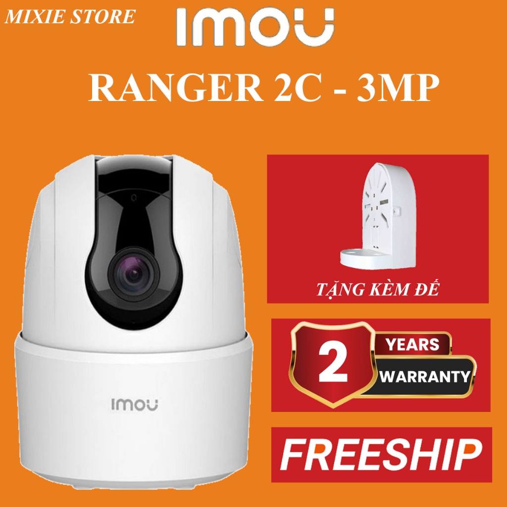 ( TẶNG CHÂN ĐẾ) Camera Imou Ranger 2C - 3MP - TA32CP I Đàm thoại 2 chiều I Phát hiện con người I Xoa