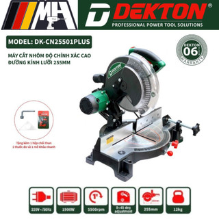 Máy cắt nhôm dekton dk-cn25501plus - công suất 1900w - lưỡi 255mm - chạy dây curoa