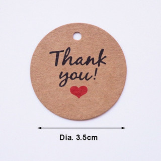 50 tag tròn thank you, handmade