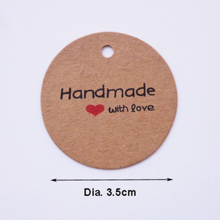 50 tag tròn thank you, handmade