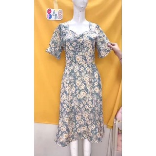 Đầm hoa lưng cao size m. s848