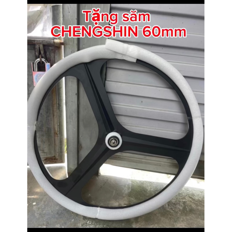 Vành 3 đao cho xe đạp Fixed gear [ Tặng Săm CHENSHIN 60cm ]