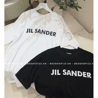 Áo phông thun cotton JIL SANDER trắng đen dáng rộng phom nam nữ mùa hè, áo đôi nam nữ unisex đẹp