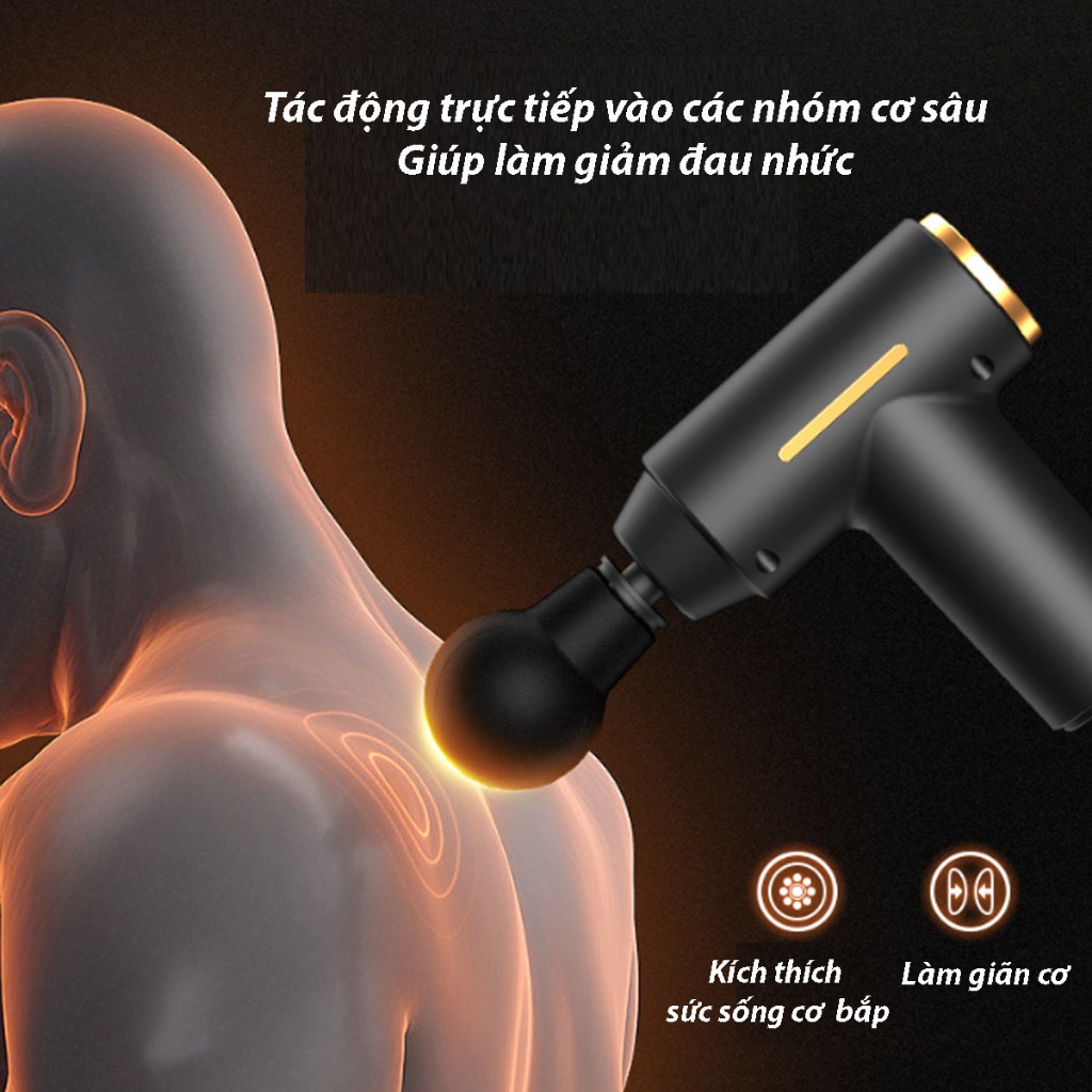 [ Sỉ 5x] Máy Đấm Lưng Massage Cầm Tay 1 đầu Mini, Máy Massage Cầm Tay Mini Toàn Thân giảm đau mỏi cơ