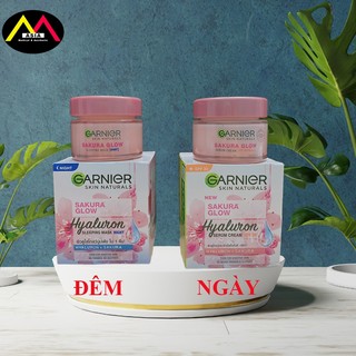 Kem GARNIER Sakura Glow hoa anh đào dưỡng trắng da mờ thâm sẹo mụn chống nắng ngày và đêm thái lan