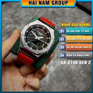 Đồng hồ thể thao nam g-shock ga-2100-1a custom rainbow hng207 full phụ kiện