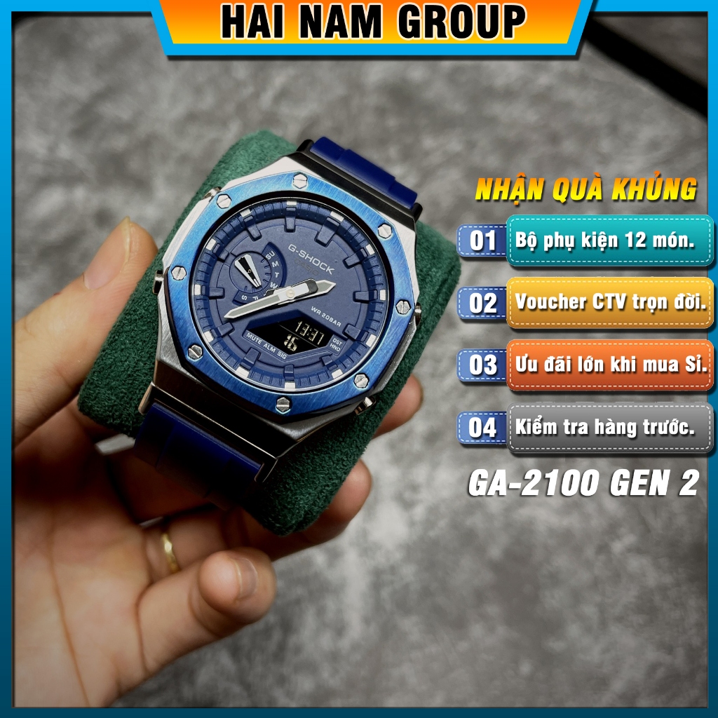 Đồng hồ thể thao nam G-Shock GA-2100-1A Custom Rainbow HNG2011 Full phụ kiện