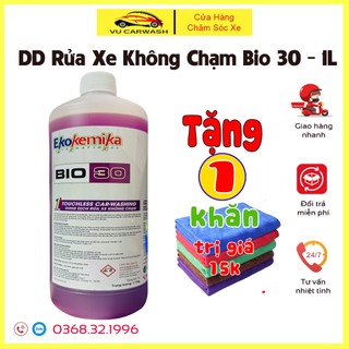 Dung Dịch Rửa Xe Không Chạm, Nước Rửa Xe Ô Tô, Xe Máy Bio 30 - 1L(tặng khăn lau)