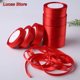 Dây Ruy Băng Đỏ Vải Lụa Dùng Decor, Gói Quà, Trang Trí Tiệc Cưới, Lễ Tết, Trung Thu - Cuộn 22m