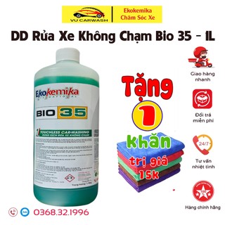 Nước Rửa Xe Không Chạm - Dung Dịch Rửa Xe Ô Tô, Xe Máy EKOKEMIKA Bio 35 - 1L(chính hãng) TẶNG KHĂN LAU ĐA NĂNG