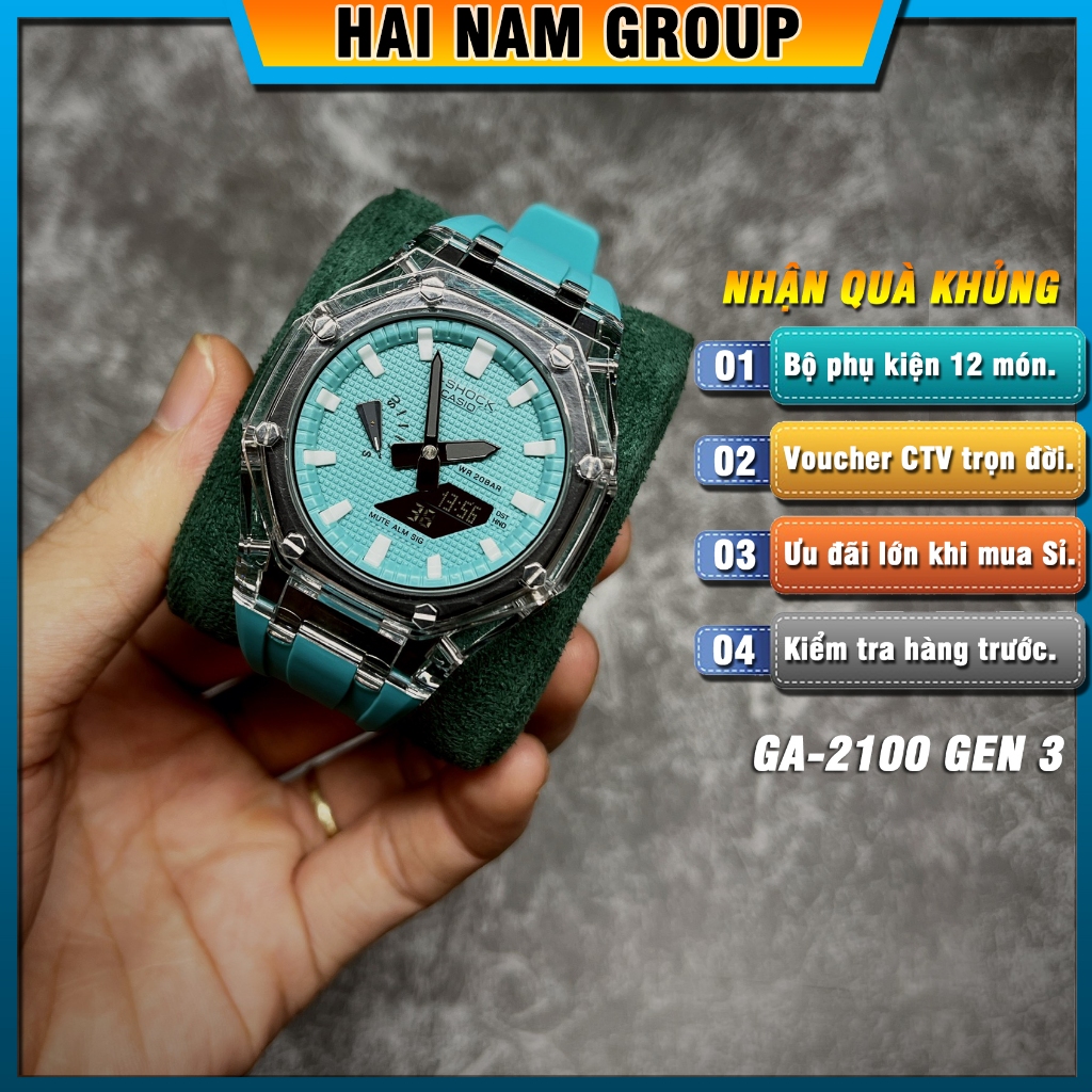 Đồng hồ thể thao nam G-Shock GA-2100-1A Custom Rainbow HNG3017 Full phụ kiện