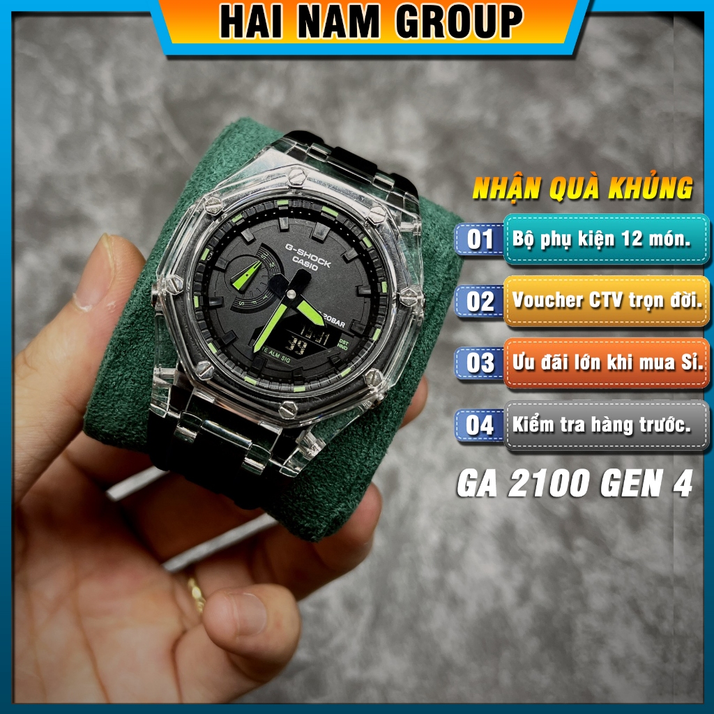 Đồng hồ thể thao nam G-Shock GA-2100-1A Custom Rainbow HNG403 Full phụ kiện