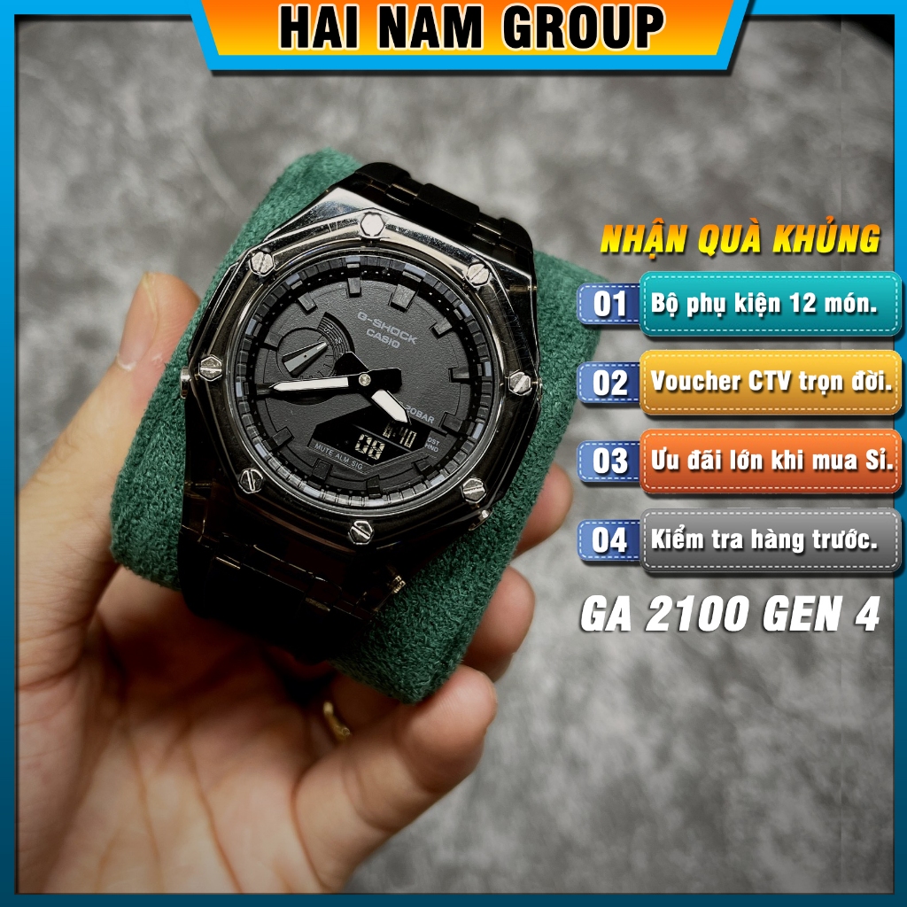 Đồng hồ thể thao nam G-Shock GA-2100-1A Custom Rainbow HNG406 Full phụ kiện