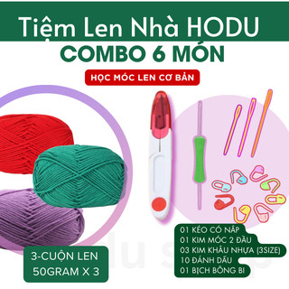 Set 6 món Móc Len Cơ Bản người mới bắt đầu - HODUSHOP