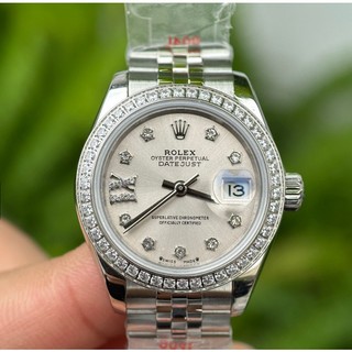 Đồng hồ nữ Rolex DateJust 28mm máy cơ 2671 Thuỵ Sĩ cao cấp, mặt trải tia chuẩn aut bảo hành 5 năm