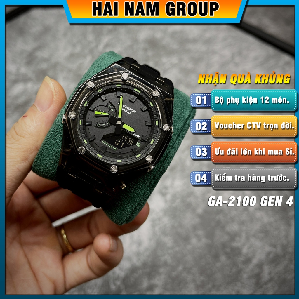 Đồng hồ thể thao nam G-Shock GA-2100-1A Custom Rainbow HNG409 Full phụ kiện