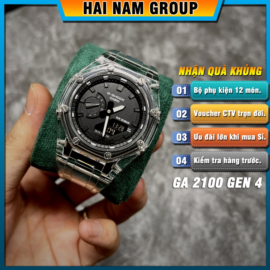 Đồng hồ thể thao nam G-Shock GA-2100-1A Custom Rainbow HNG4014 Full phụ kiện