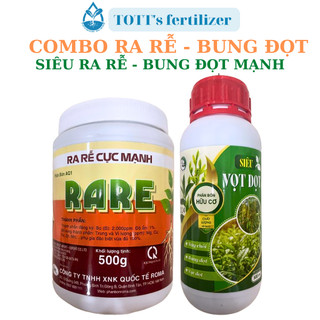 Combo siêu ra rễ và bung đọt chai 500ml và hủ 500g, siêu ra rễ bung đọt cực mạnh Tott's fertilizer