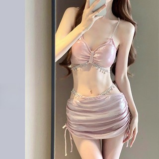 Bikini hồng 3 mảnh đính đá cực sang