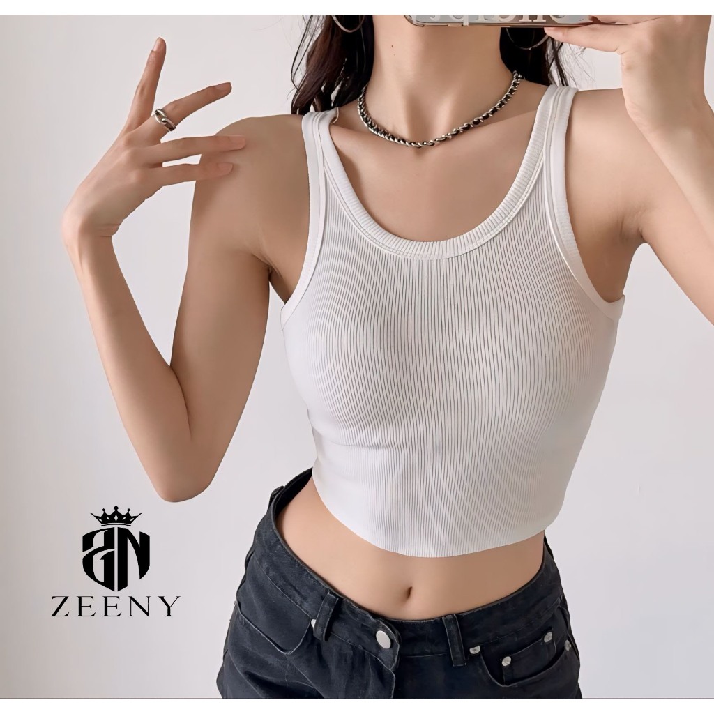 Áo Ba Lỗ Khoét Vai, Áo Tanktop Croptop Ôm Body Thun Tăm Phong Cách Năng Động | BigBuy360 - bigbuy360.vn