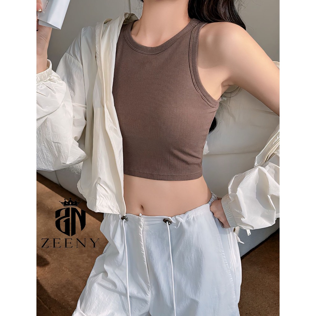 Áo Ba Lỗ Khoét Vai, Áo Tanktop Croptop Ôm Body Thun Tăm Phong Cách Năng Động | BigBuy360 - bigbuy360.vn