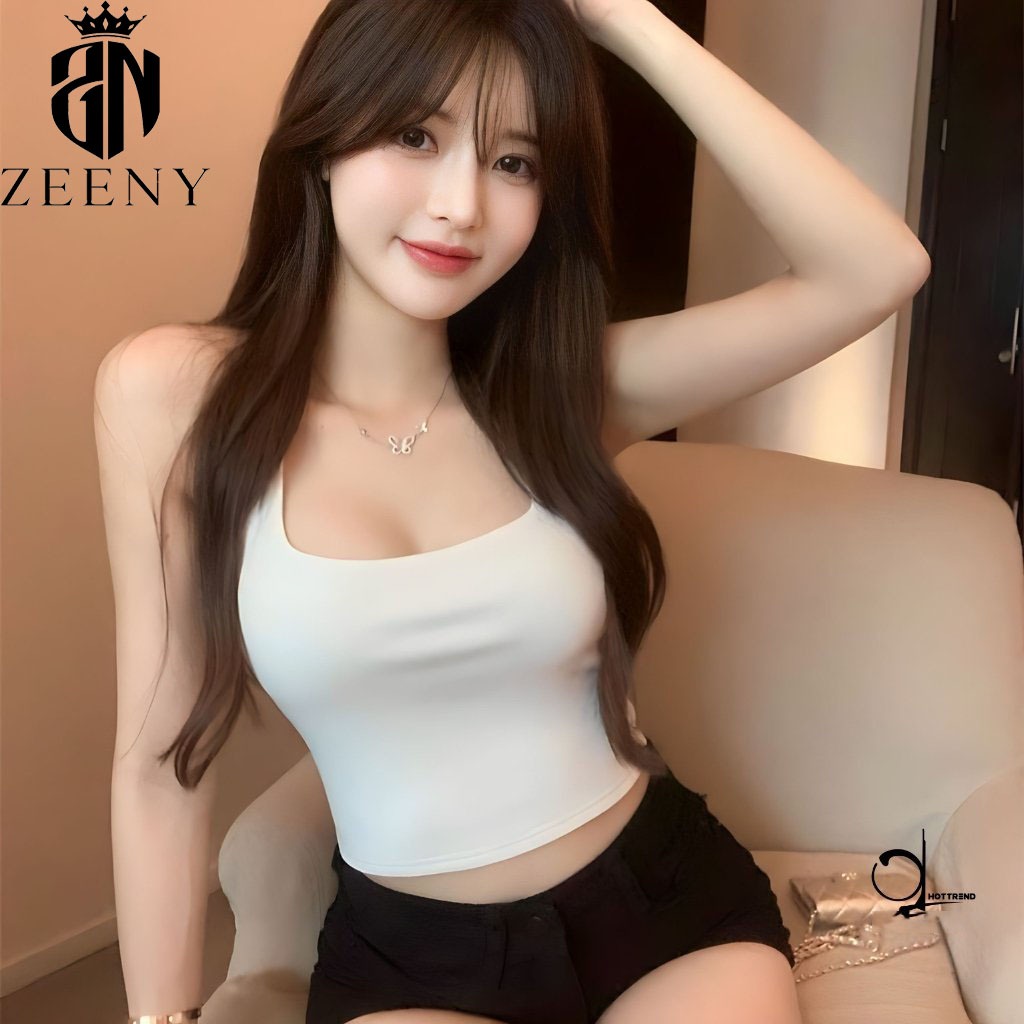 Áo Croptop Cổ Yếm Hở Lưng, Áo Ba Lỗ Nữ Ôm Body Dáng Ngắn Basic Năng Động | BigBuy360 - bigbuy360.vn