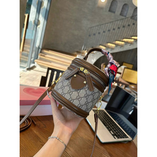 Túi cốp dáng trụ họa tiết thổ cẩm hàng QC size 18 tặng kèm khăn quấn túi