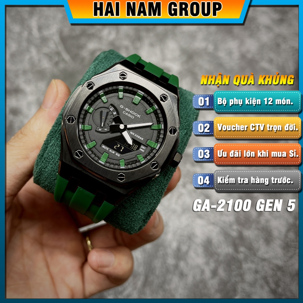 Đồng hồ thể thao nam G-Shock GA-2100-1A Custom Rainbow HNG5014 Full phụ kiện