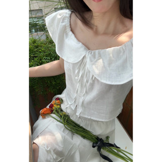 BABY TOP | mir.byhi | Áo trễ vai baby linen