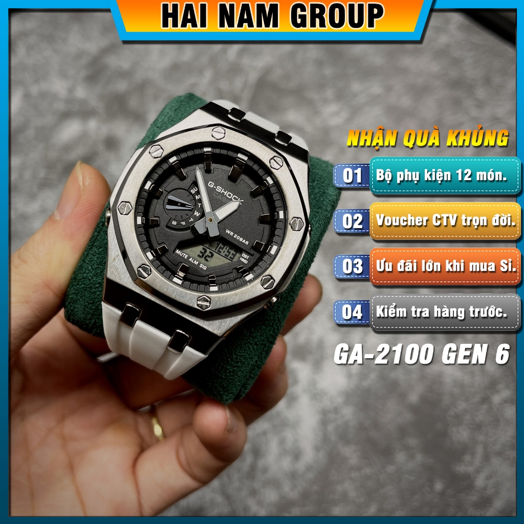 Đồng hồ thể thao nam G-Shock GA-2100-1A Custom Rainbow HNG609 Full phụ kiện