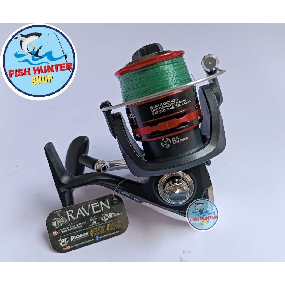 Máy câu cá đứng Pioneer Raven RAV 5000 tặng cước quốc sẵn/ Máy đứng câu cá Raven 5000