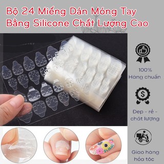 Bộ 24 miếng dán móng tay bằng silicone chất lượng cao