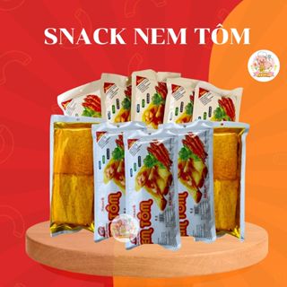 Combo 30 Gói Snack Nem Tôm Phên Mỏng – Vị Cay Ngọt Giòn Rụm – A Long Foods Ăn Vặt Tuổi Thơ