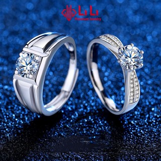 Nhẫn bạc cặp đôi LiLi S925 đính kim cương Moissanite cao cấp Beloved LILI_352375