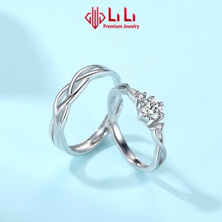 Nhẫn bạc cặp đôi LiLi S925 đính kim cương Moissanite cao cấp Madison LILI_054906