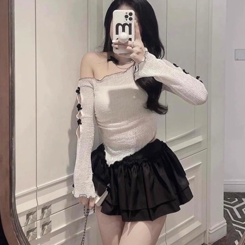 CHÂN VÁY PHỐI BÈO DÁNG NGẮN 2 TẦNG SIÊU XOÈ QUẦN BÍ TRONG DỄ THƯƠNG | BigBuy360 - bigbuy360.vn