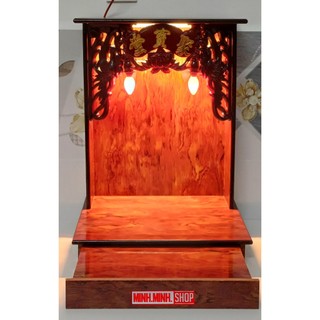 Bàn thờ Ông Địa Ông Thần Tài,... 37cm, có hộc kéo