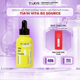 Serum Dưỡng Sáng, Phục Hồi Cho Da Dầu Mụn, Nhạy Cảm Niacinamide 10% + Arbutin 2% Tia'm Vita B3 Source 40ml