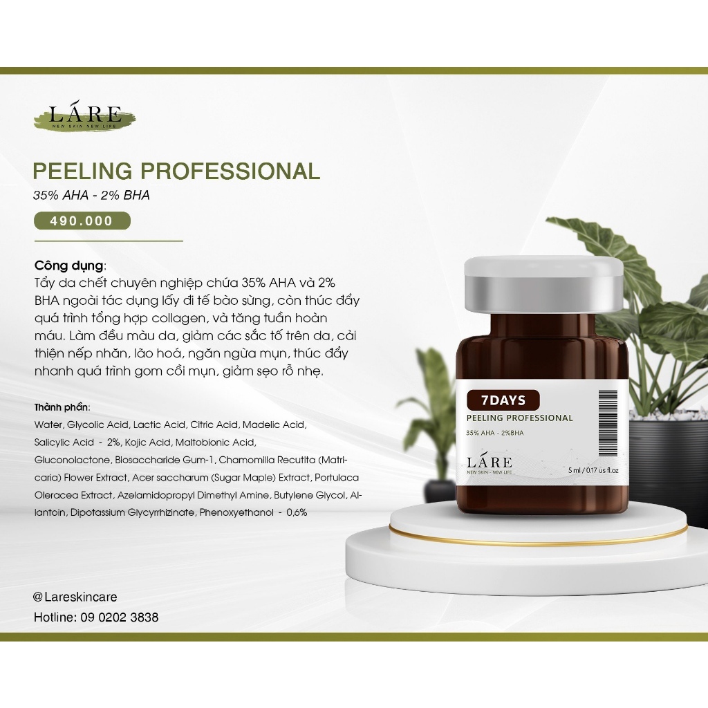 [ CHÍNH HÃNG ] Peel 7days Láre
