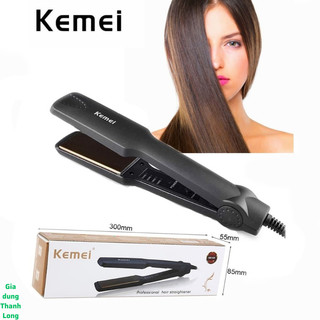 Máy duỗi tóc mini KEMEI chính hãng, Máy uốn tóc làm tạo kiểu ép,là thẳng uốn cụp xoăn lọn đa năng 4 mức nhiệt MĐ