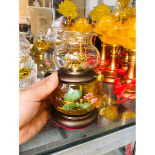 Đèn dầu thờ pha Lê