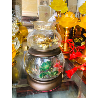 đèn dầu thờ pha Lê