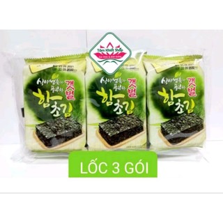 RONG BIỂN HÀN QUỐC ĂN LIỀN  lốc 3 gói tự nhiên.hsd:12/24